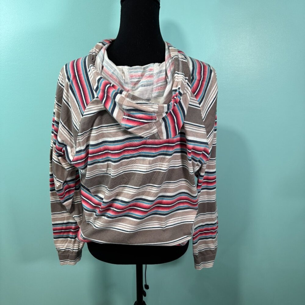 Ariat Striped Hooded Long Sleeve Pullover Shirt Size Large Lot N - Picture 2 of 7